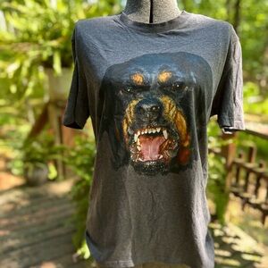 Givenchy Gray and Black Rottweiler Tee